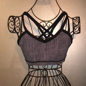 Lululemon Heathered Black Sports Bra